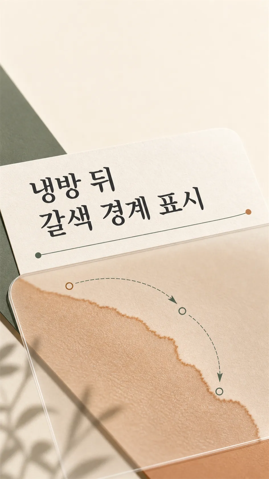 냉방 뒤 갈색 경계 표시