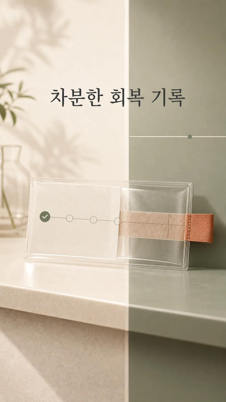 차분한 회복 기록 정물