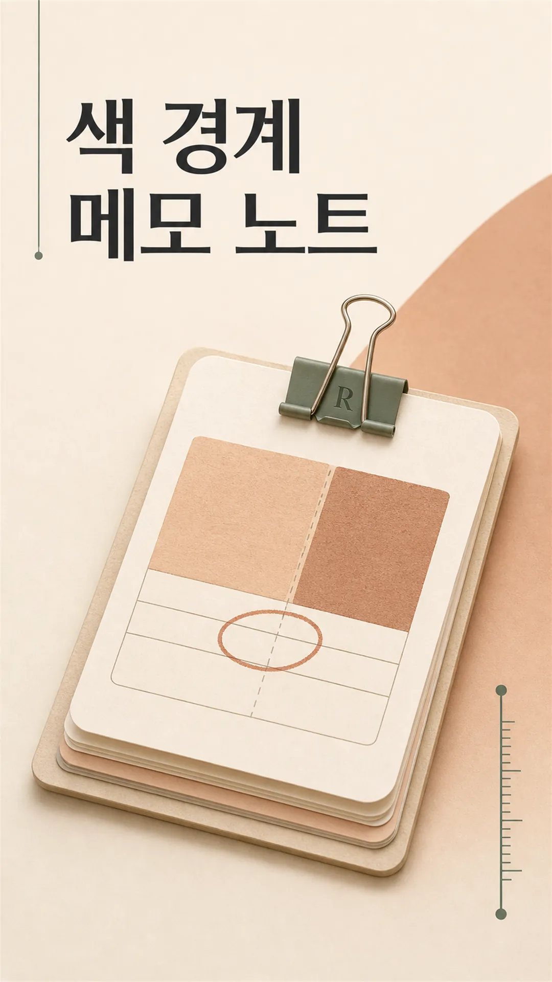 색 경계 메모 노트