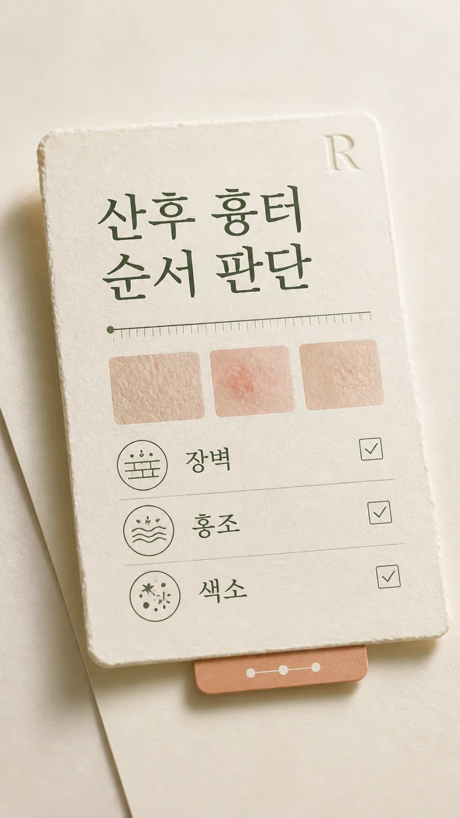 산후 흉터 순서 판단 카드