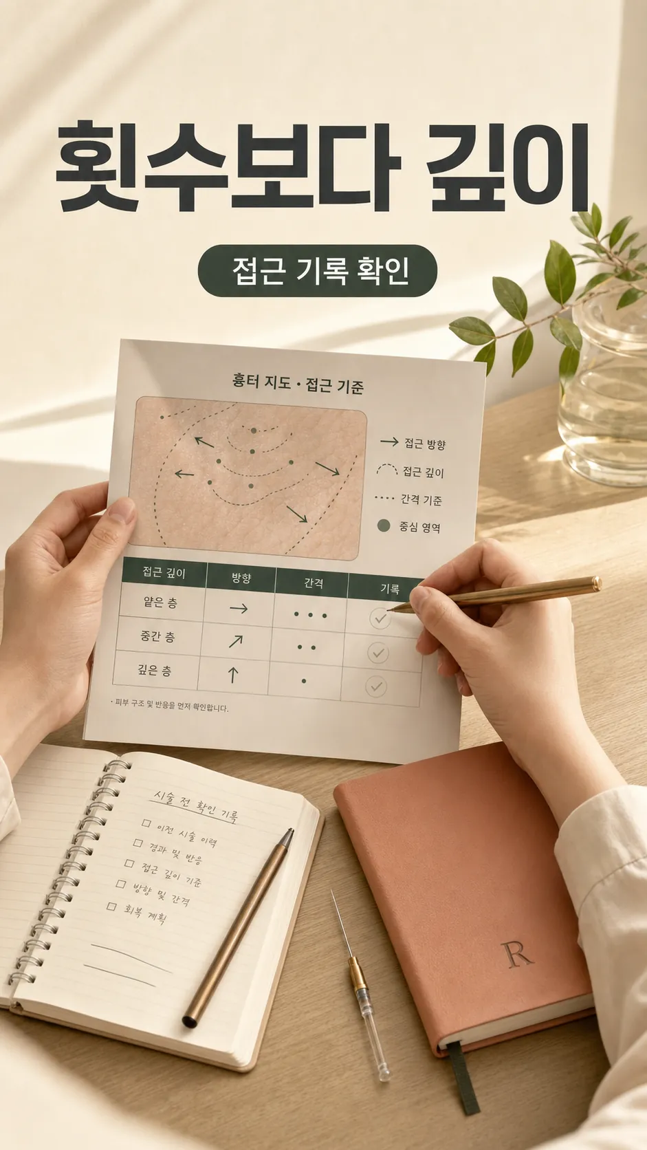 아침 햇살 비치는 창가 화장대 일상 컷