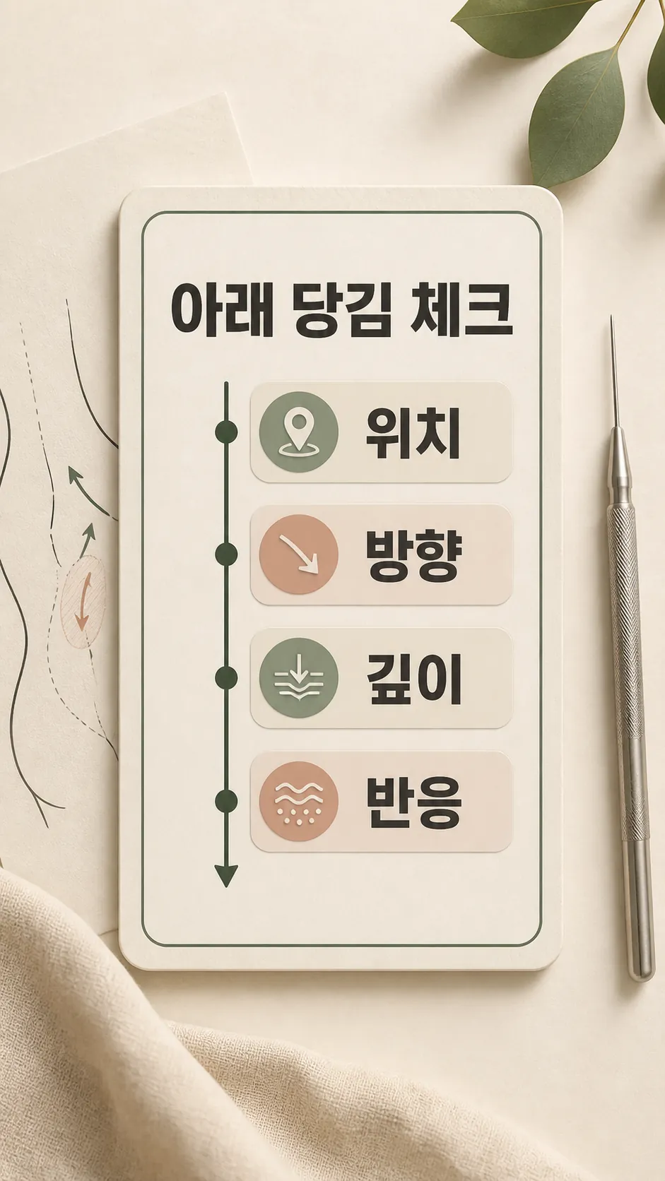 흉터 복원 기준표 판단 카드