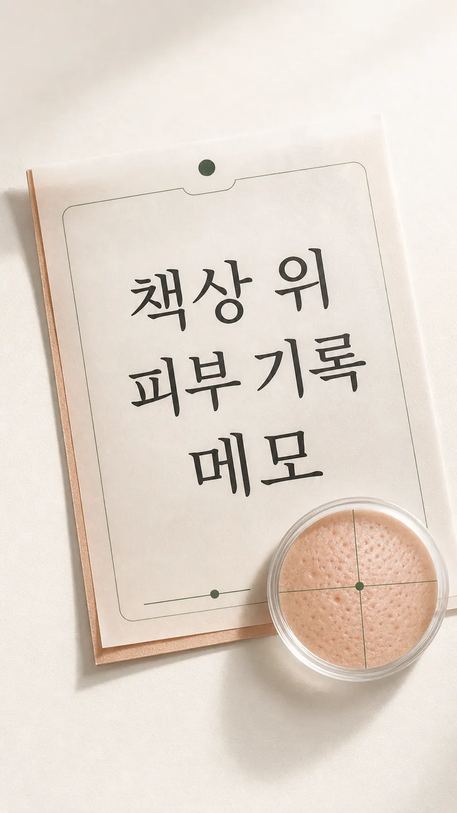 책상 위 피부 기록 메모