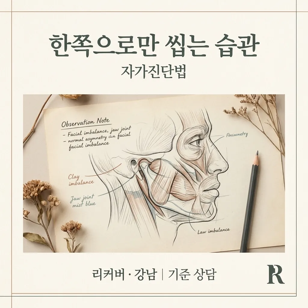 썸네일 - 강남 안면비대칭 왜 나는 매번 같은 쪽으로만 씹을까? 턱관절이 보내는 비대칭 경고 신호