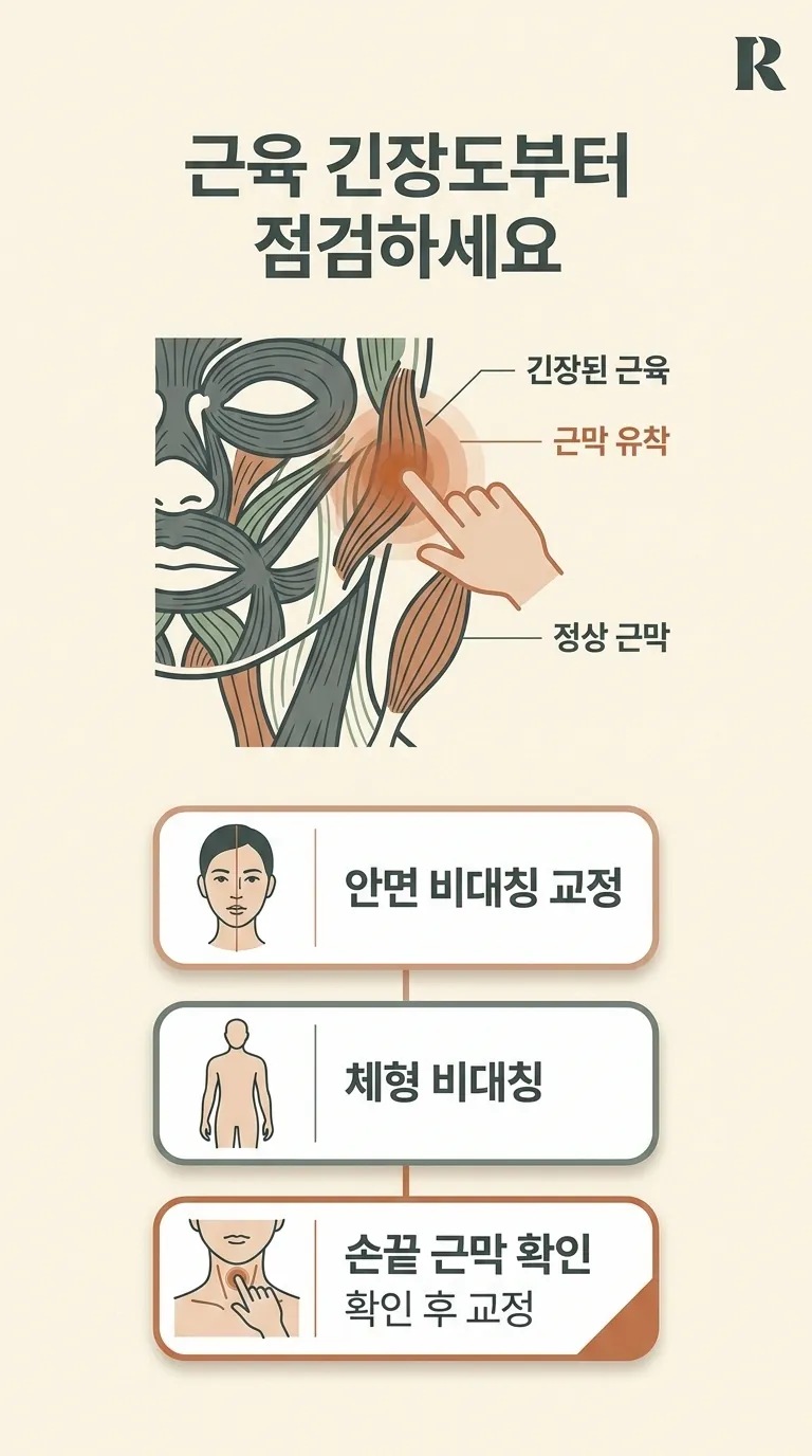 손끝으로 근막 긴장 확인 실사