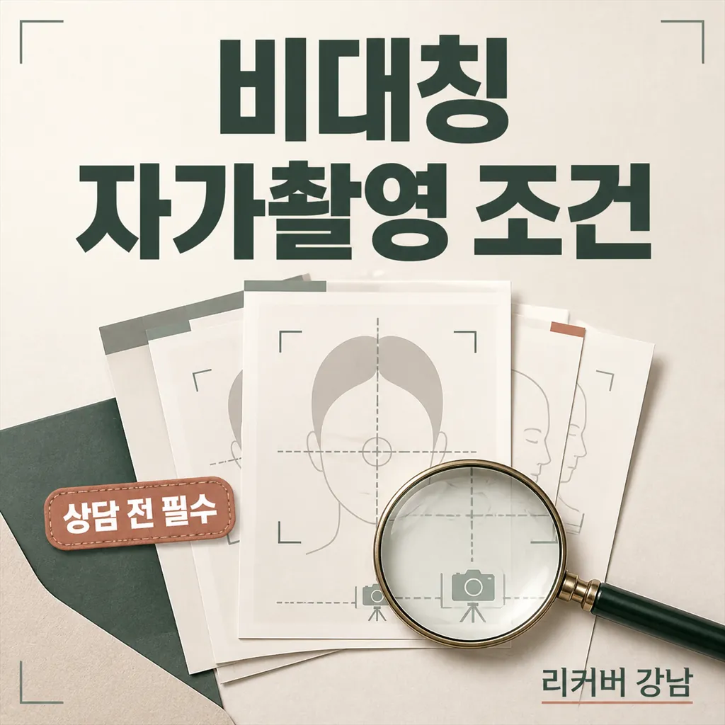 썸네일 - 비대칭 상담 전 자가 촬영, 같은 조건으로 찍어야 보이는 차이