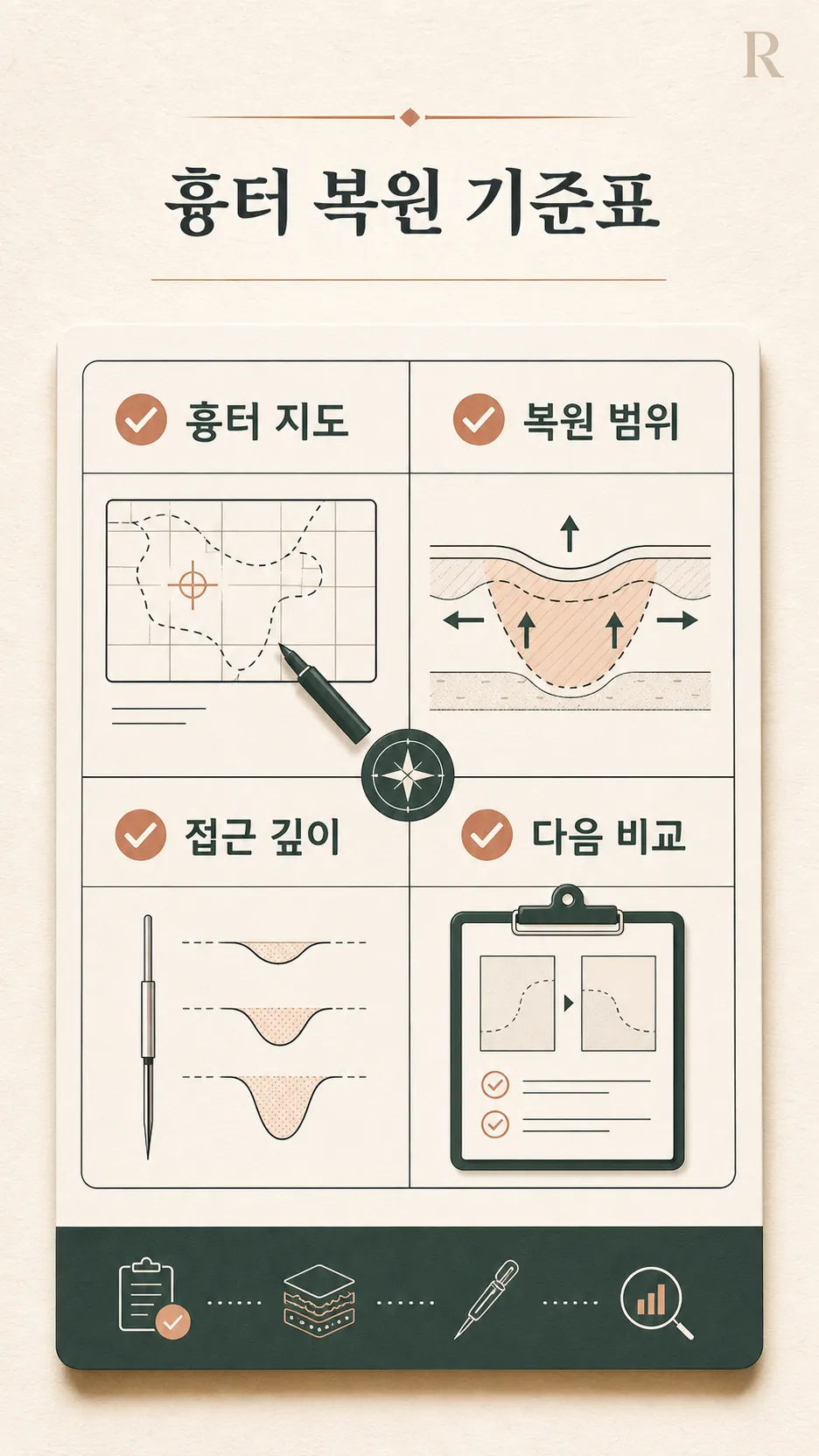 좌우 비교 체크 카드 탑다운 정물