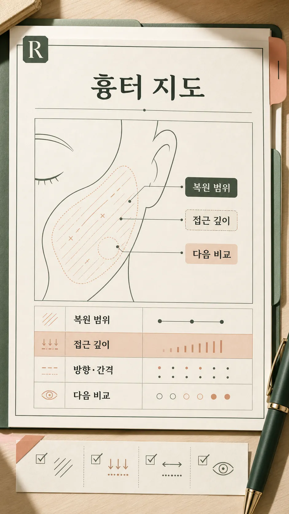 상담 전 준비 메모 노트 무드