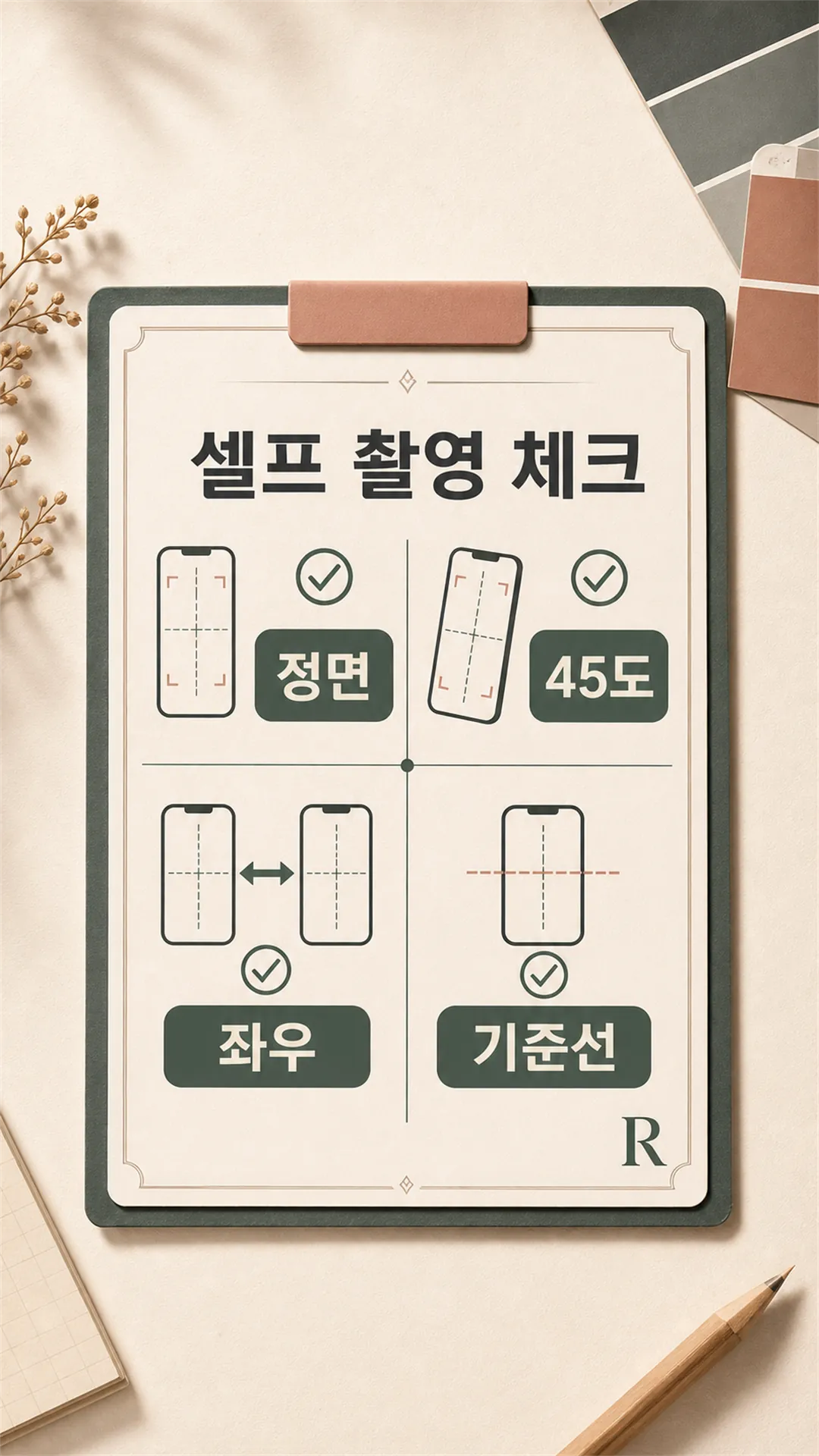 좌우 균형 자가 기록표 카드