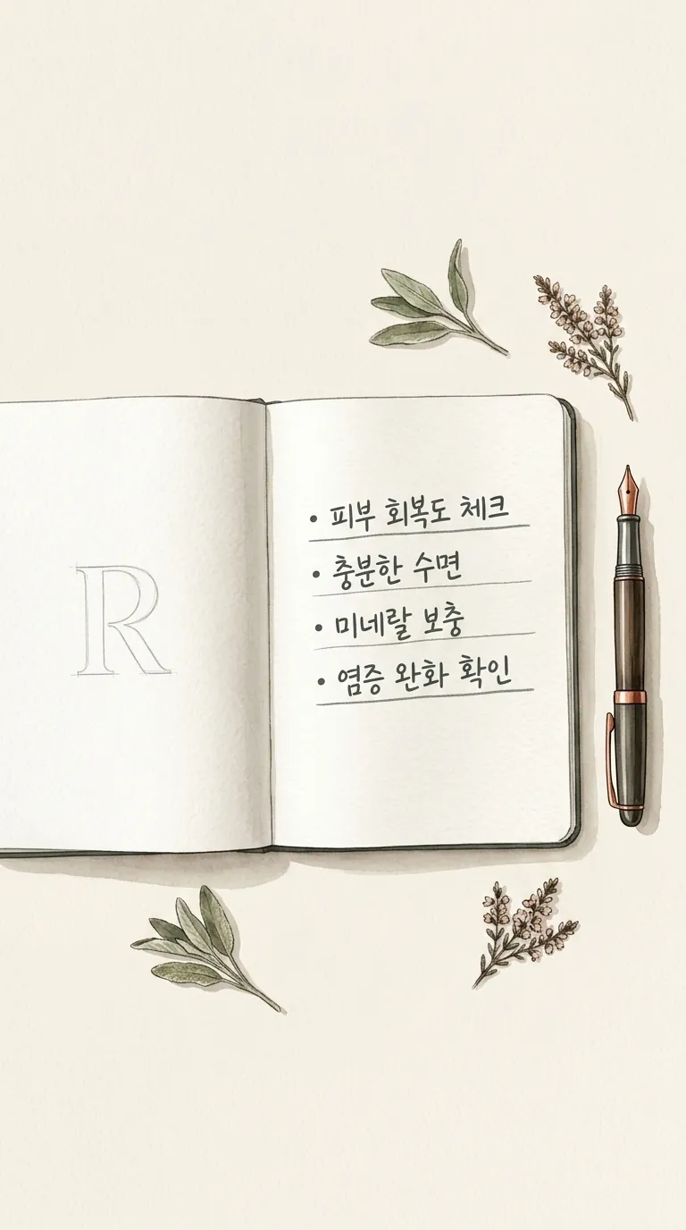 회복 과정 기록과 만년필