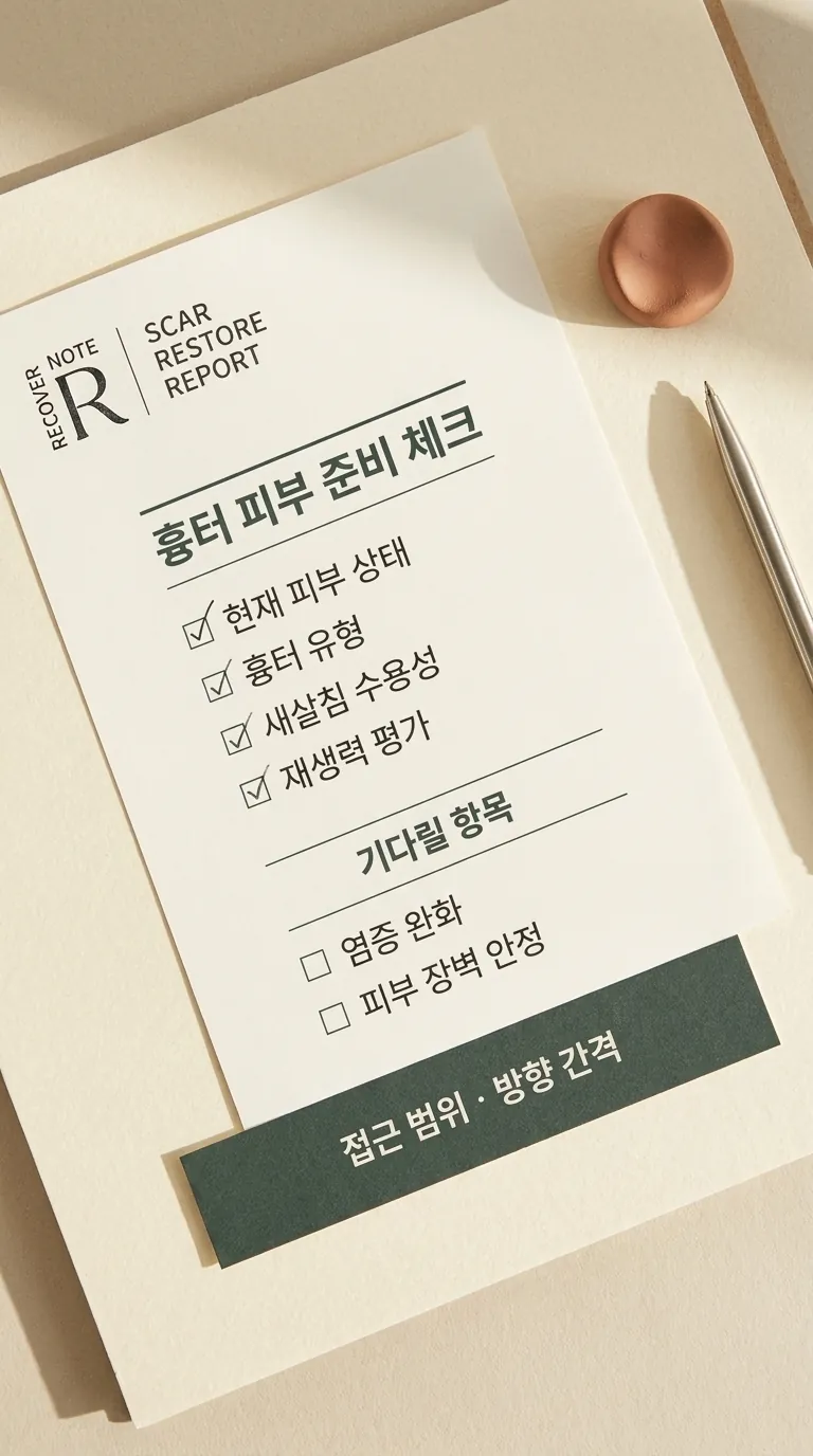 상담 노트와 진단 기록 무드