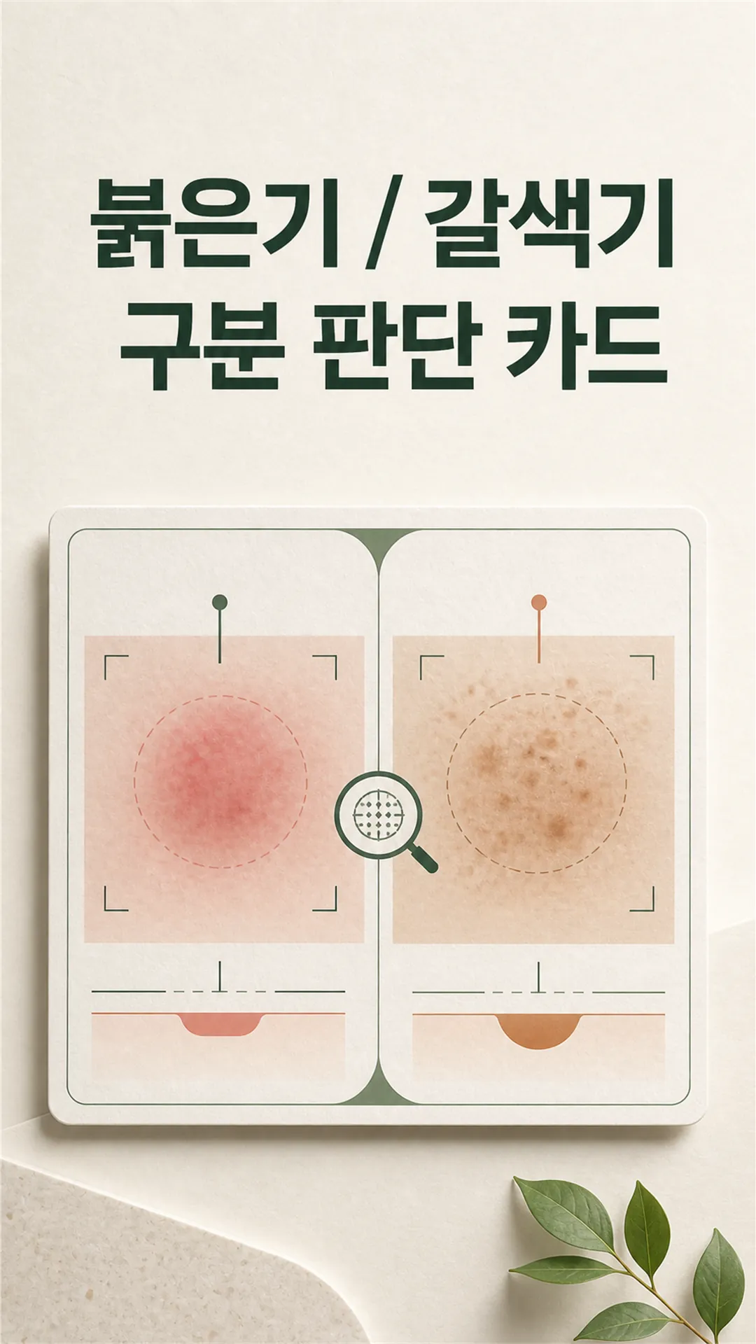 붉은기·갈색기 구분 판단 카드