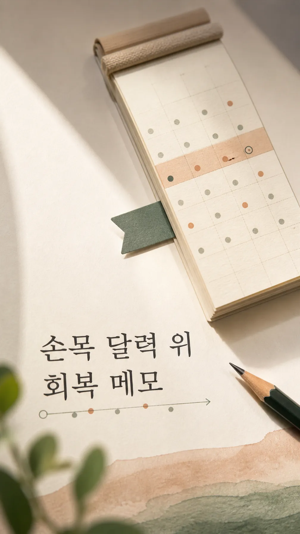 손목 달력 위 회복 메모