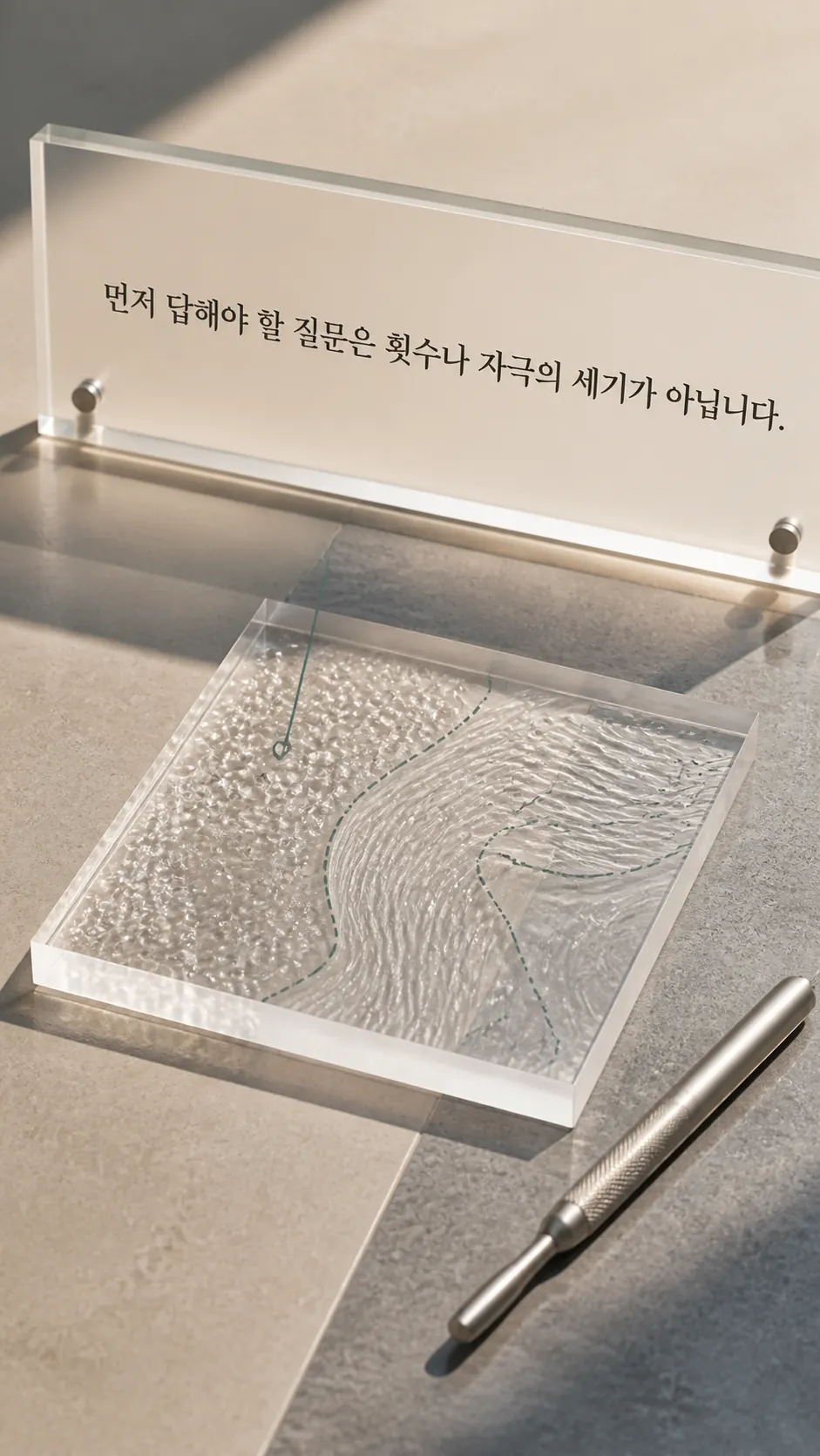 피부는 피지 분비와 마찰 질감 확대 장면