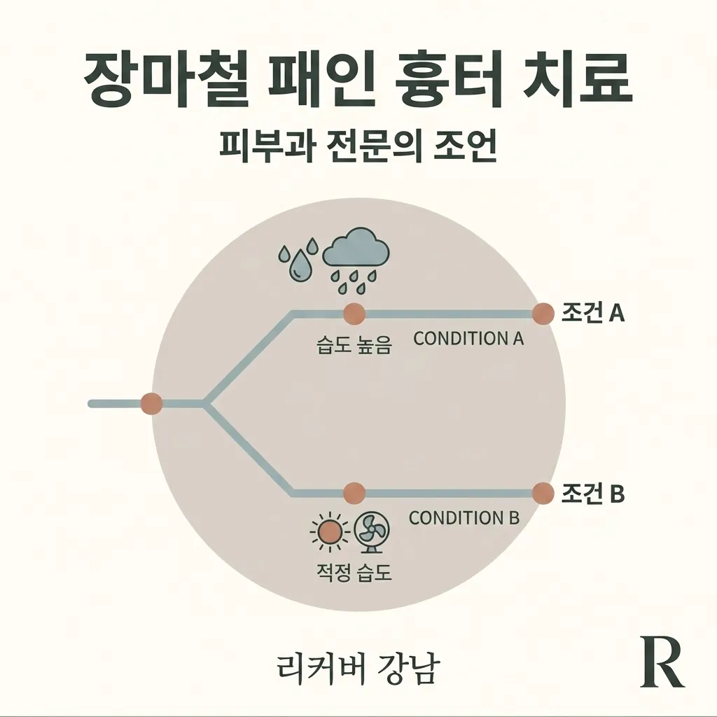 썸네일 - 장마철 습도에 두드러지는 패인 흉터, 회복 기준은 다를까?