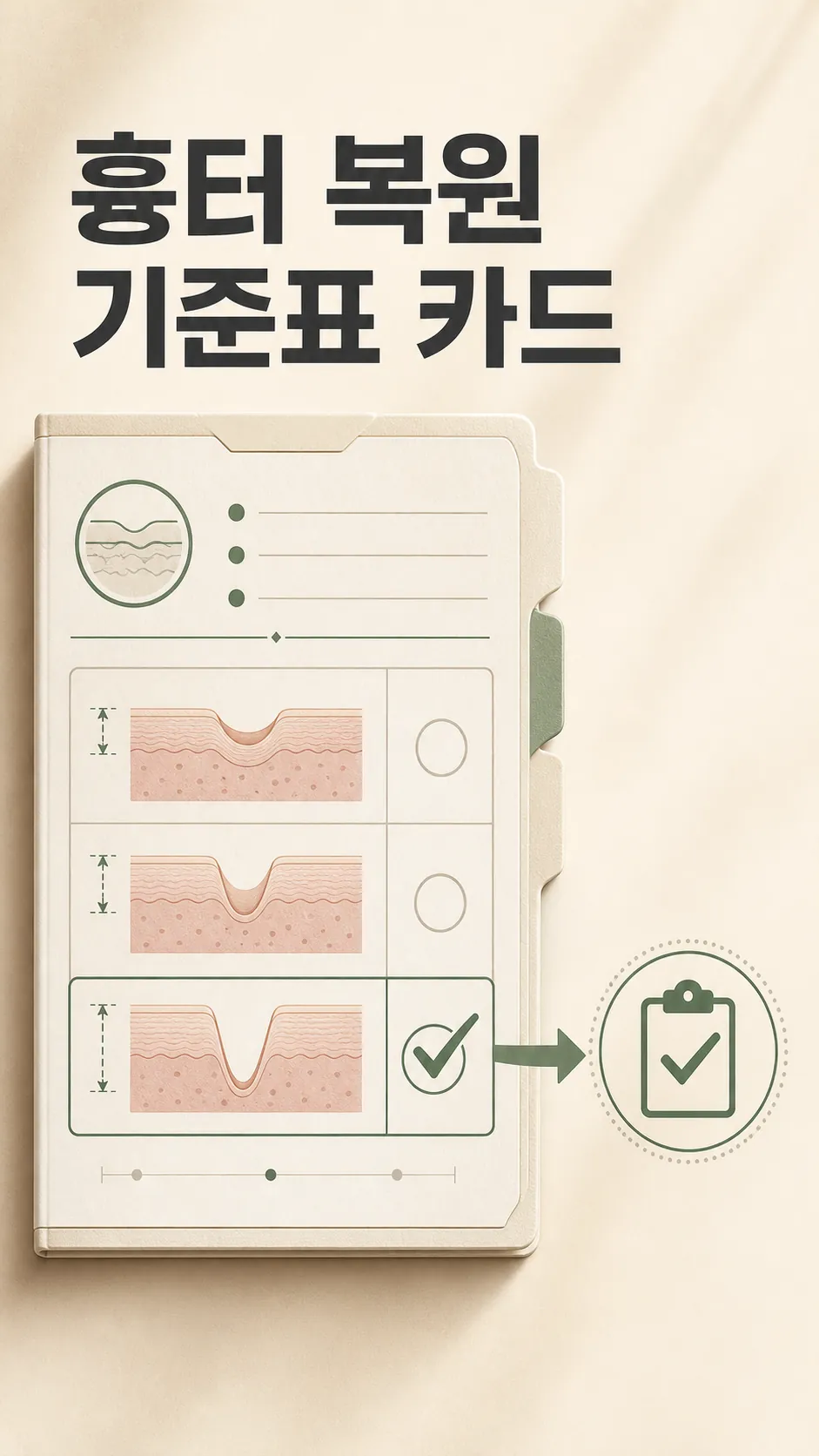 흉터 복원 기준표 카드