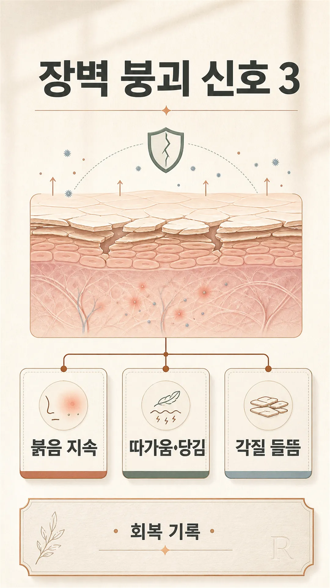 가라앉음에서 회복까지 단계 흐름도