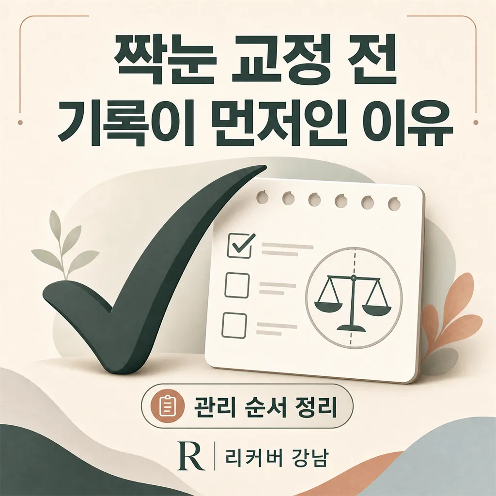 썸네일 - 30대 짝눈 교정, 기록부터 시작하는 관리 순서