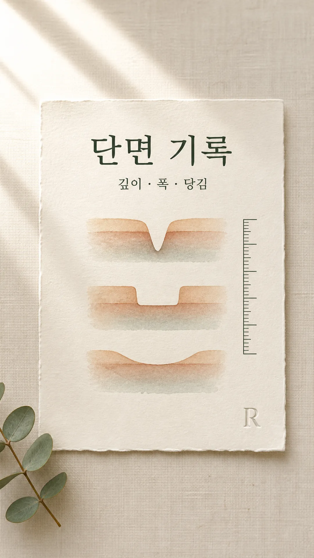 아이보리 빛 드는 창가 노트 정물