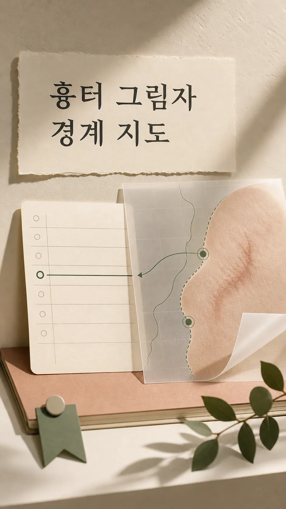 흉터 그림자 경계 지도