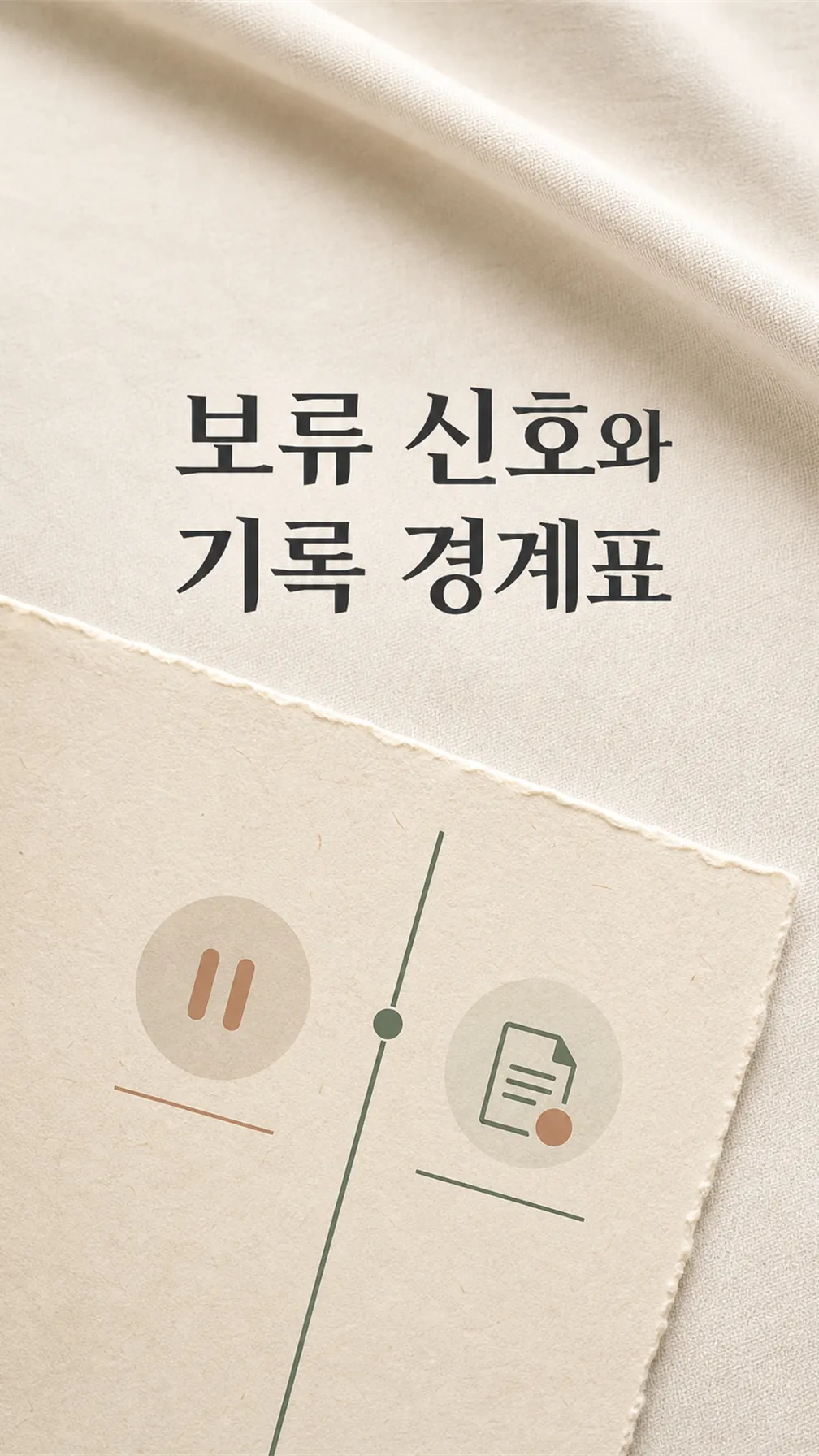 보류 신호와 기록 경계표