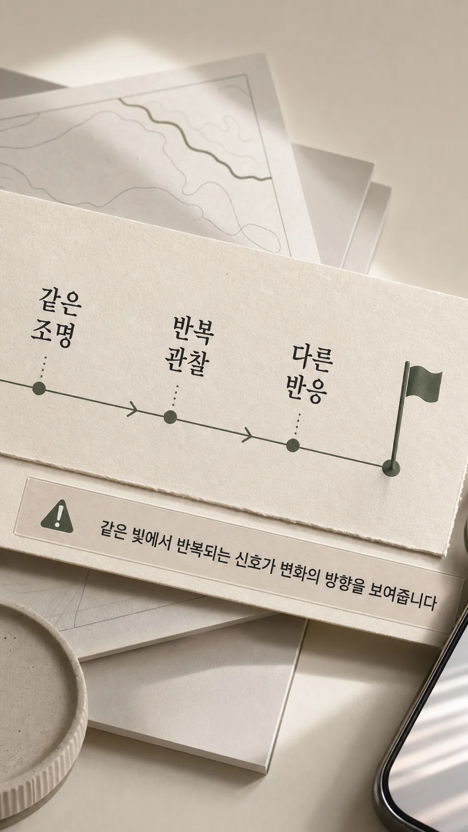 새 제품·마찰·각질 자극이 겹치지 않도록 하나씩 걷어내는 정돈 순서 도식