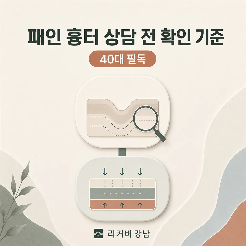 썸네일 - 40대 패인 흉터, 상담 전 먼저 확인할 기준