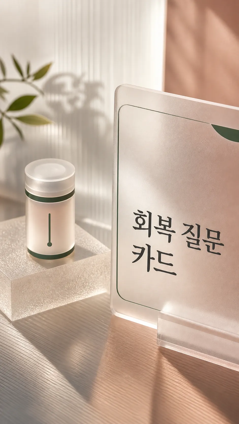 회복 질문 카드 정물