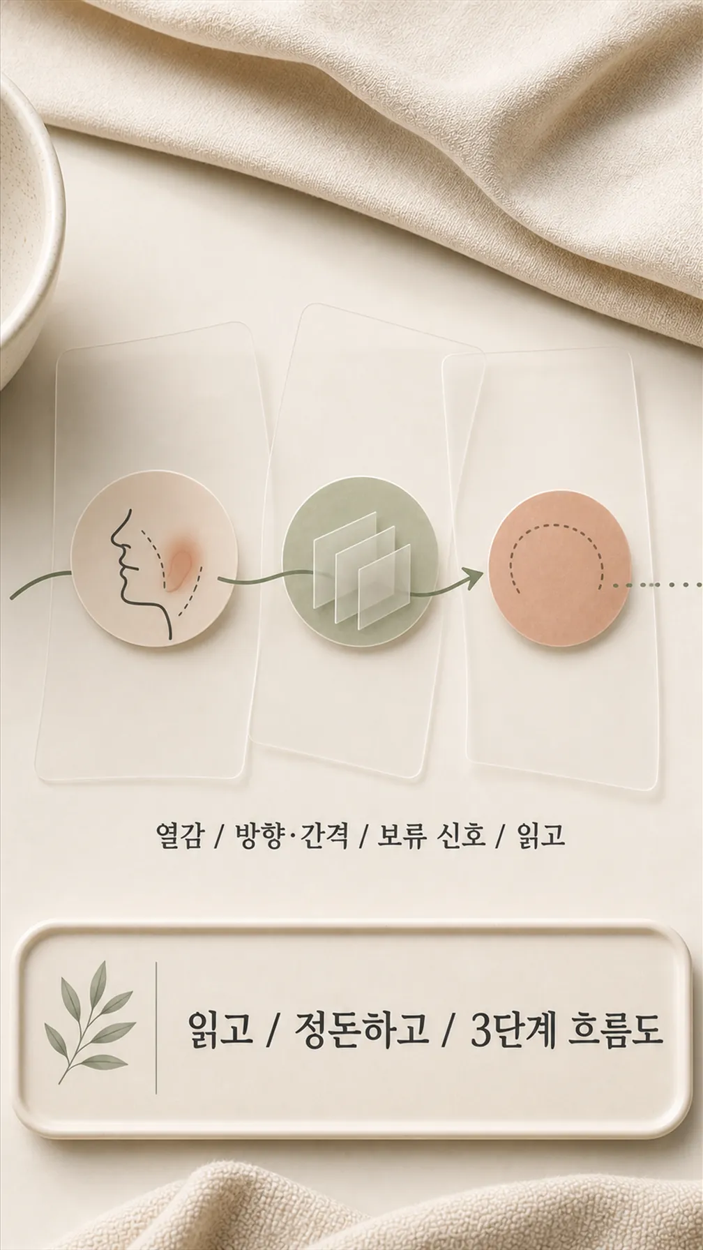 저작근 긴장을 읽고·정돈하고·기록하는 3단계 흐름도
