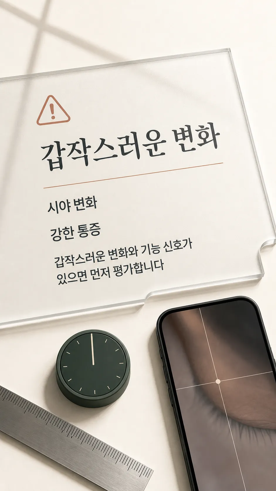 시야 변화 휴대폰 화면 기록 장면