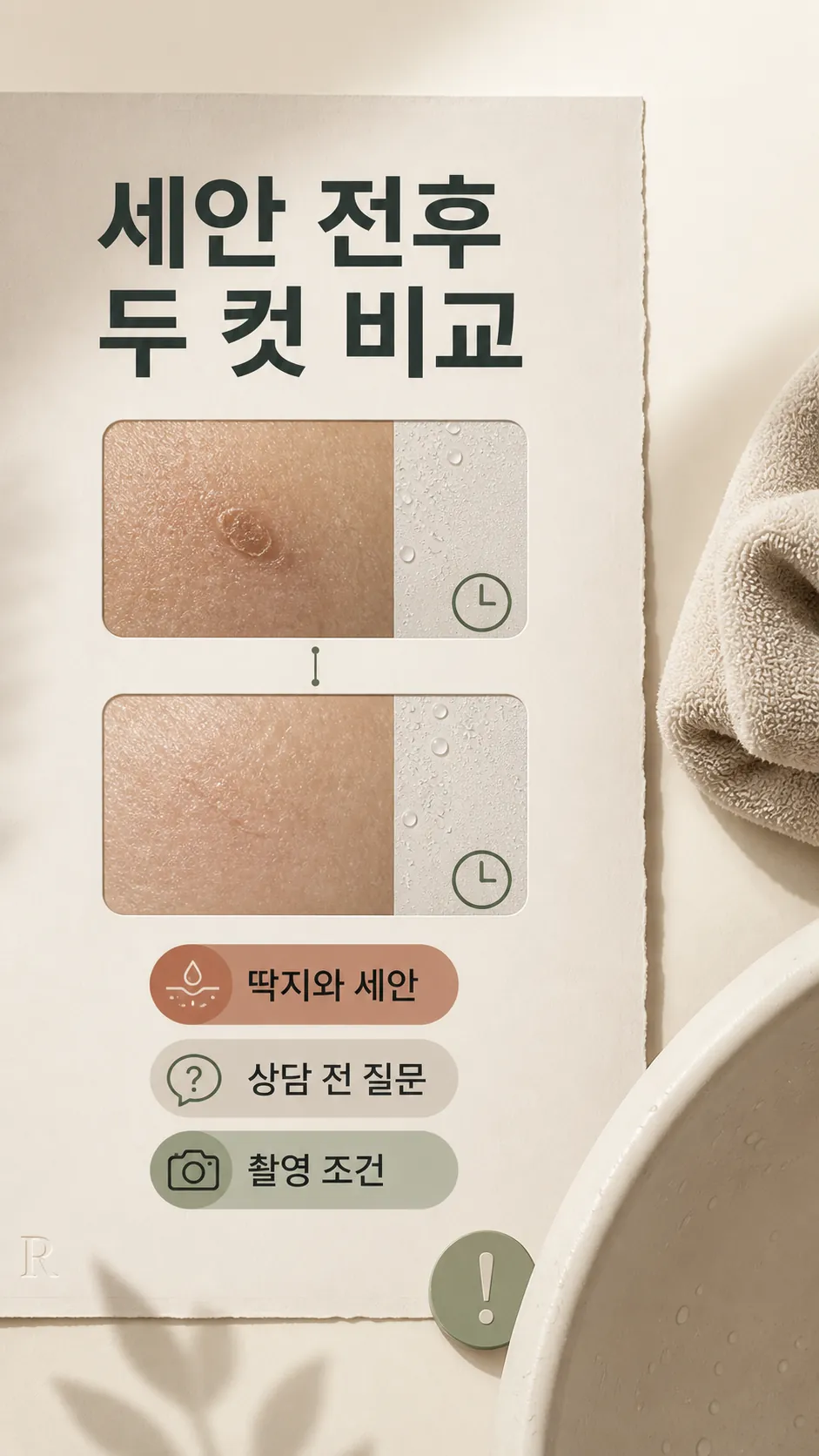 세안 전후 두 컷 비교