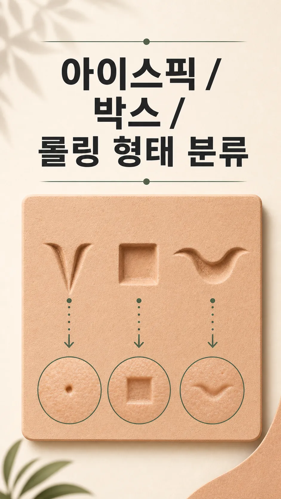 아이스픽·박스·롤링 형태 분류