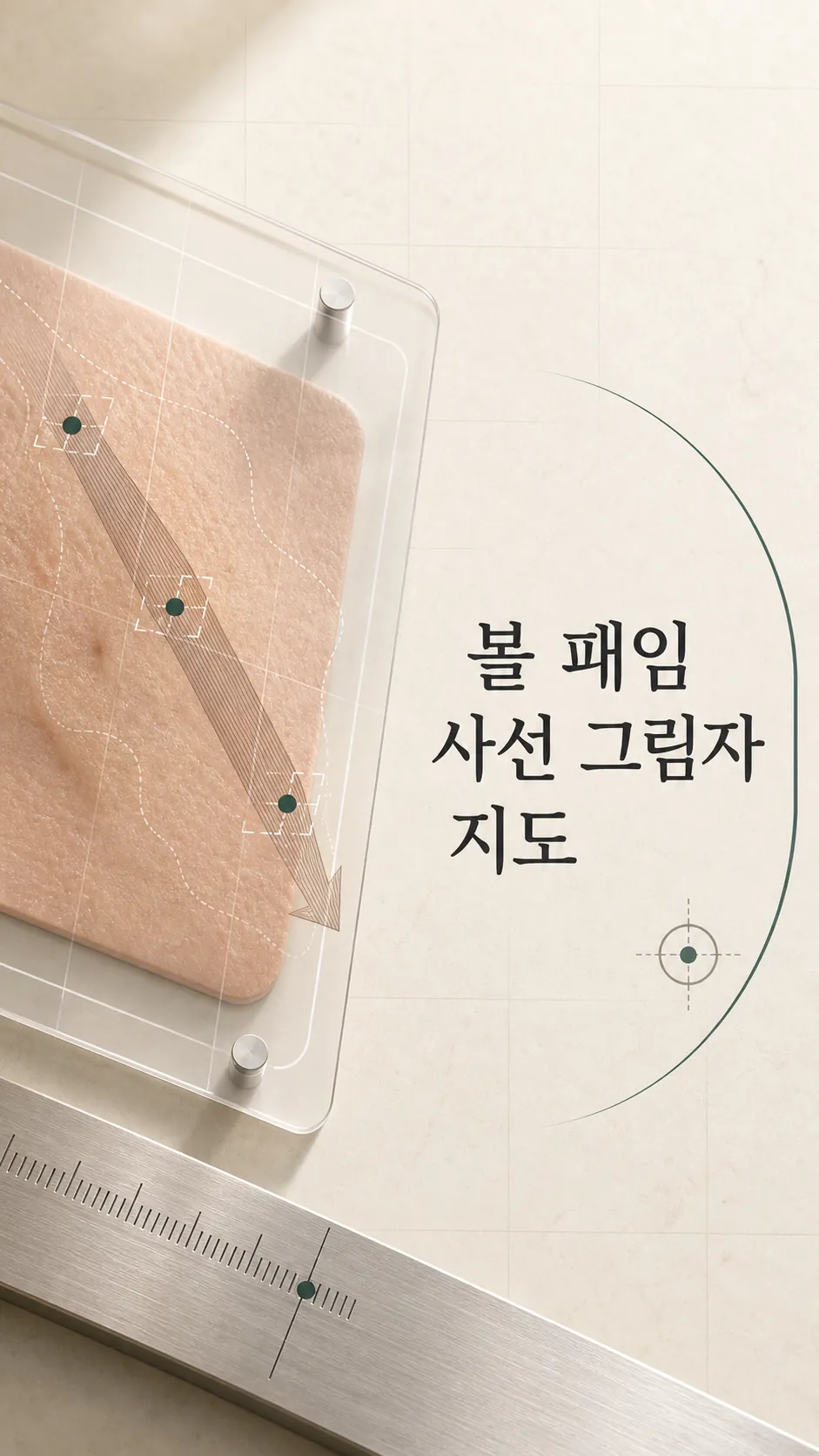 볼 패임 사선 그림자 지도