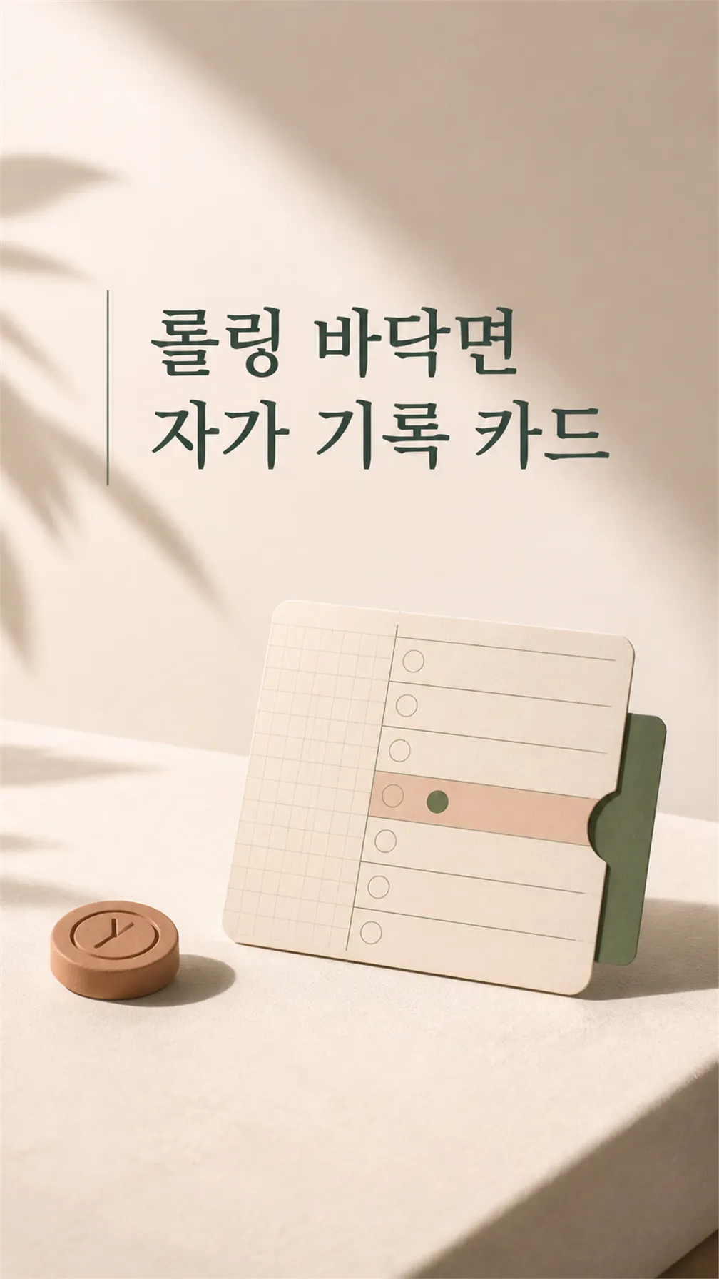 롤링 바닥면 자가 기록 카드