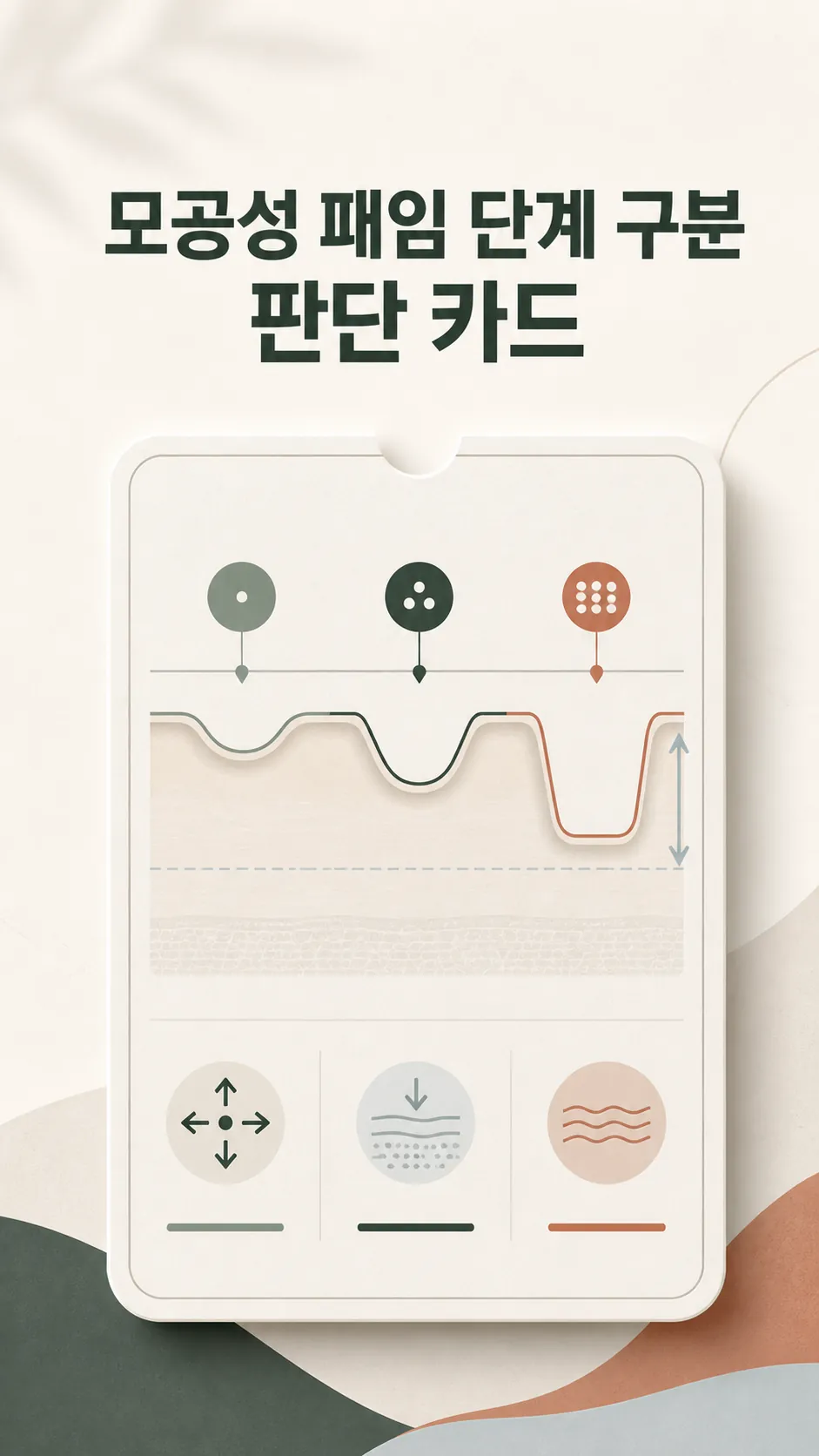 모공성 패임 단계 구분 판단 카드