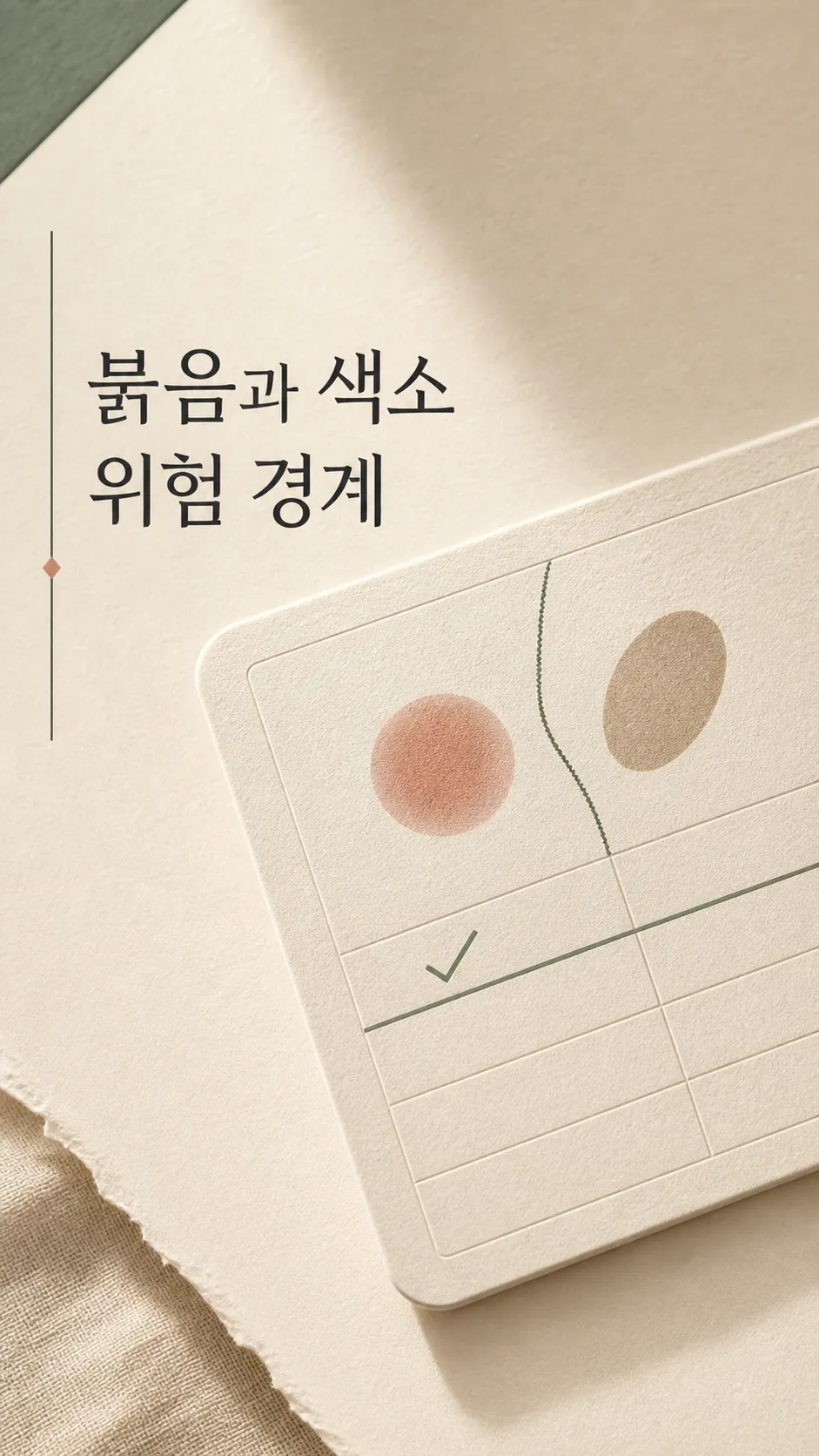 붉음과 색소 위험 경계