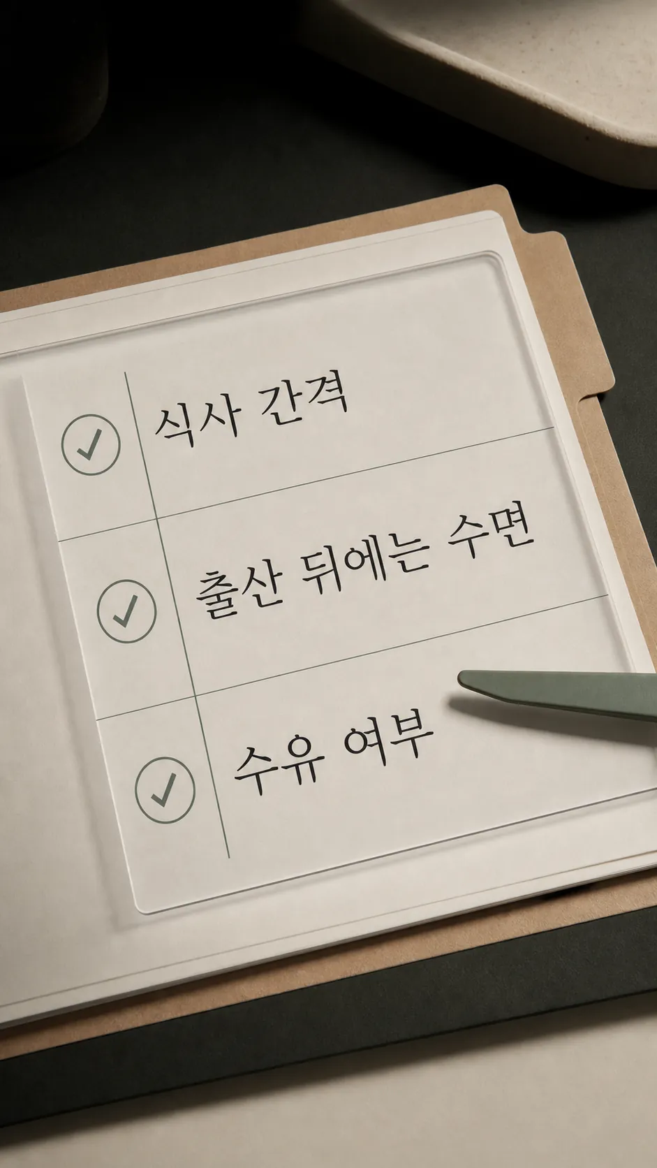 출산 뒤에는 수면 경과 정리 노트