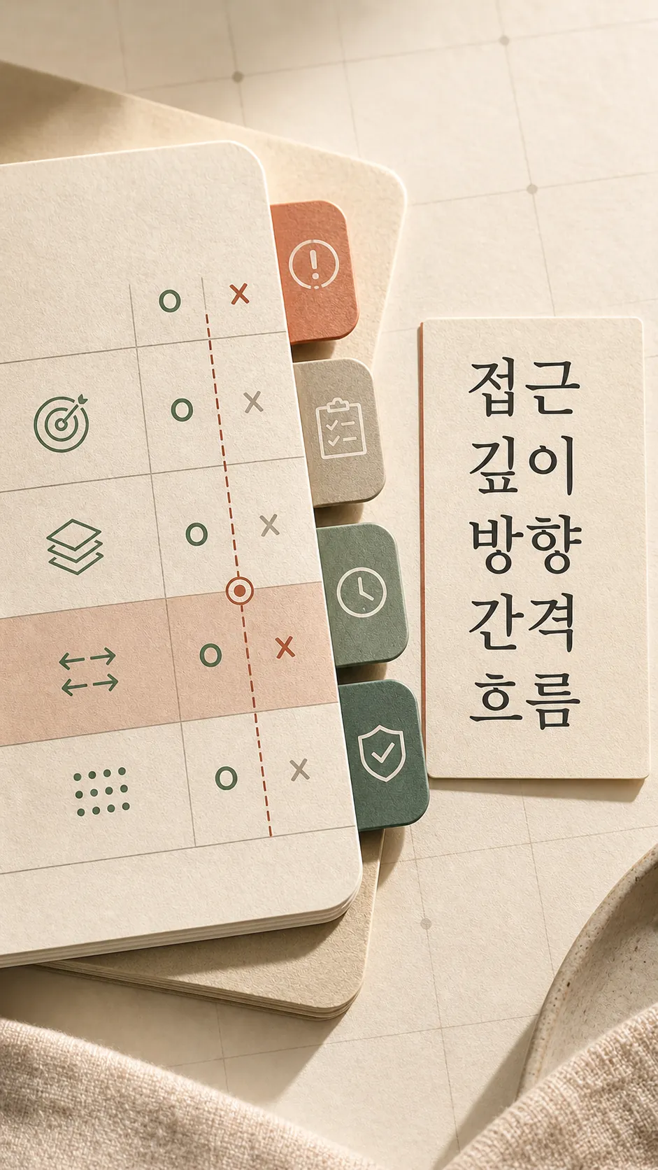 접근 깊이 방향 간격 흐름