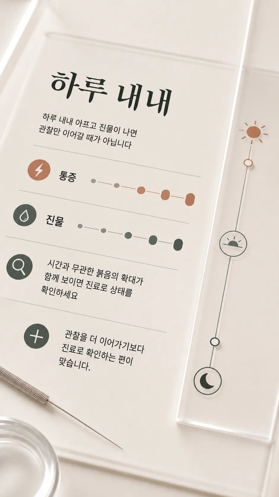 같은 창가·같은 시각으로 남긴 시간대 관찰 메모와 정면·측면 표시
