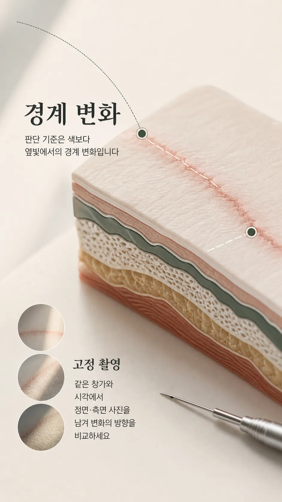 피부 상태 핵심 기준을 정리한 인포그래픽