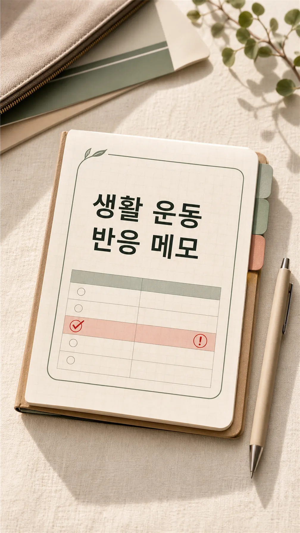 생활 운동 반응 메모