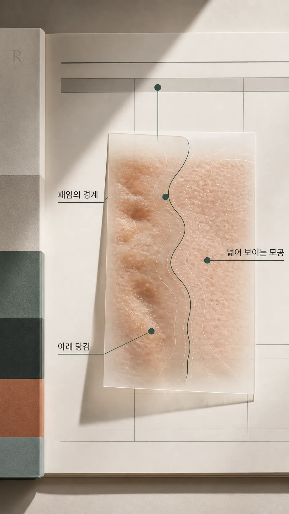 피부 반응 차이를 나누는 경계 지도