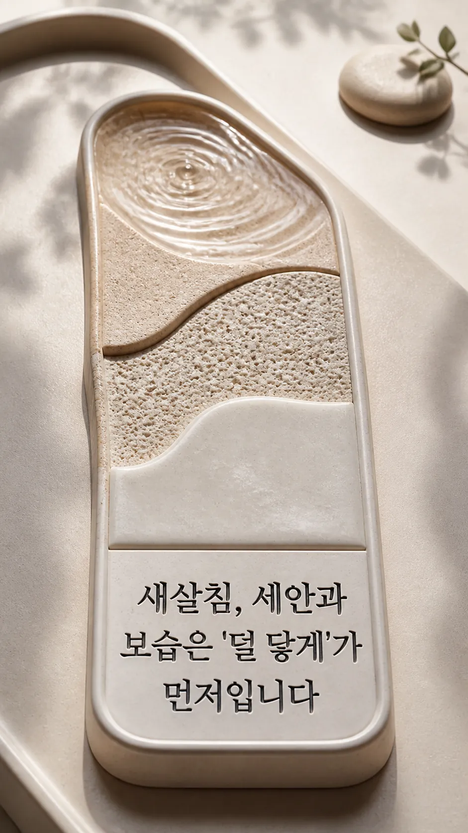 문지르지 않고 눌러 쓰는 수건의 결