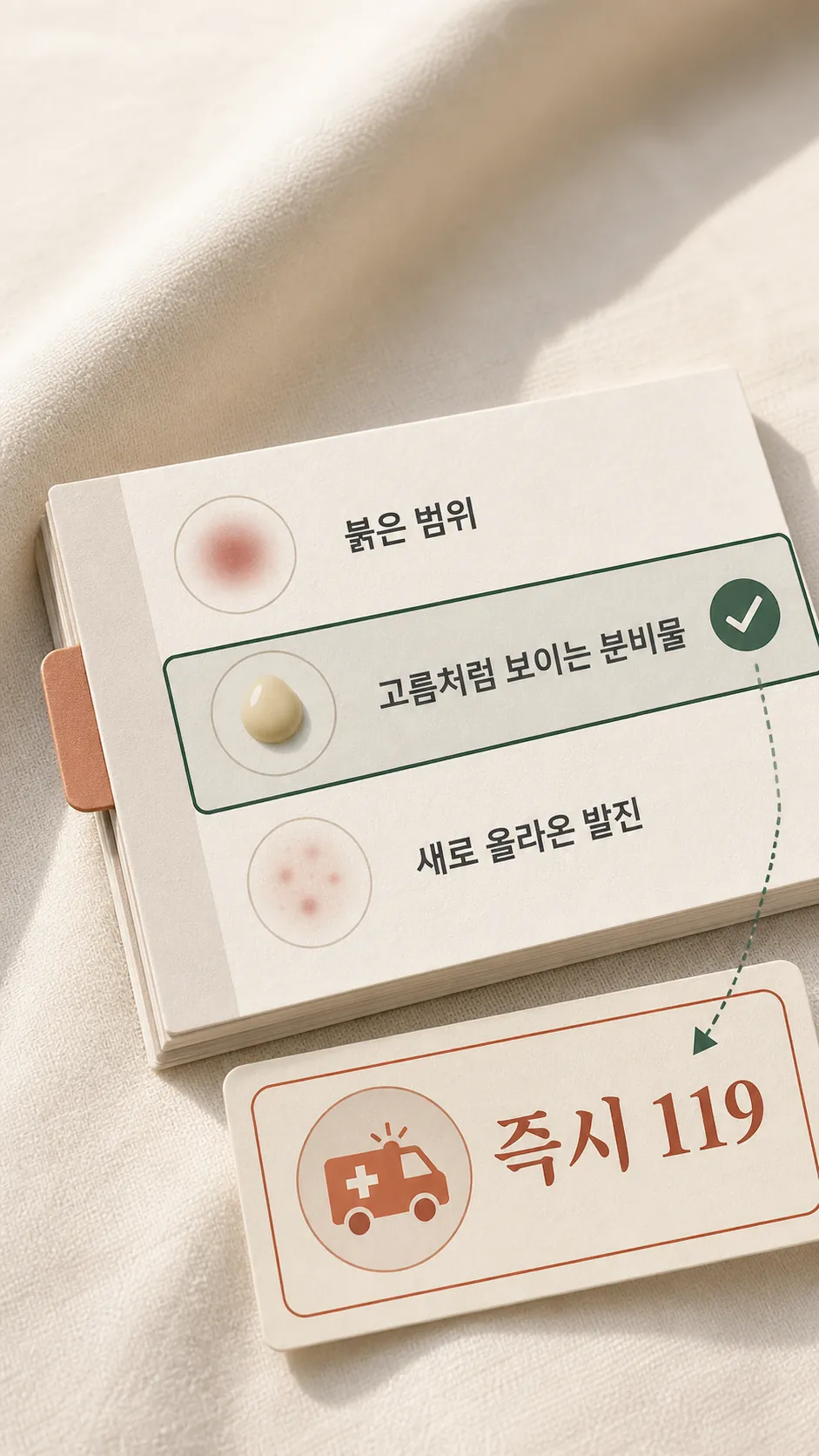 가라앉는 반응과 알려야 할 신호를 나누는 경계 도식