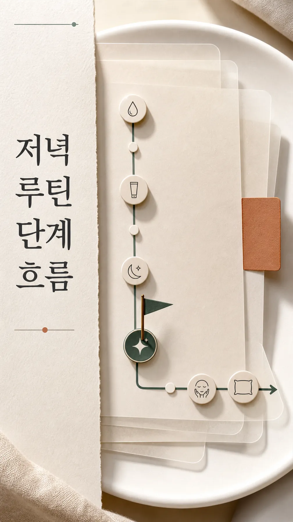 저녁 루틴 단계 흐름