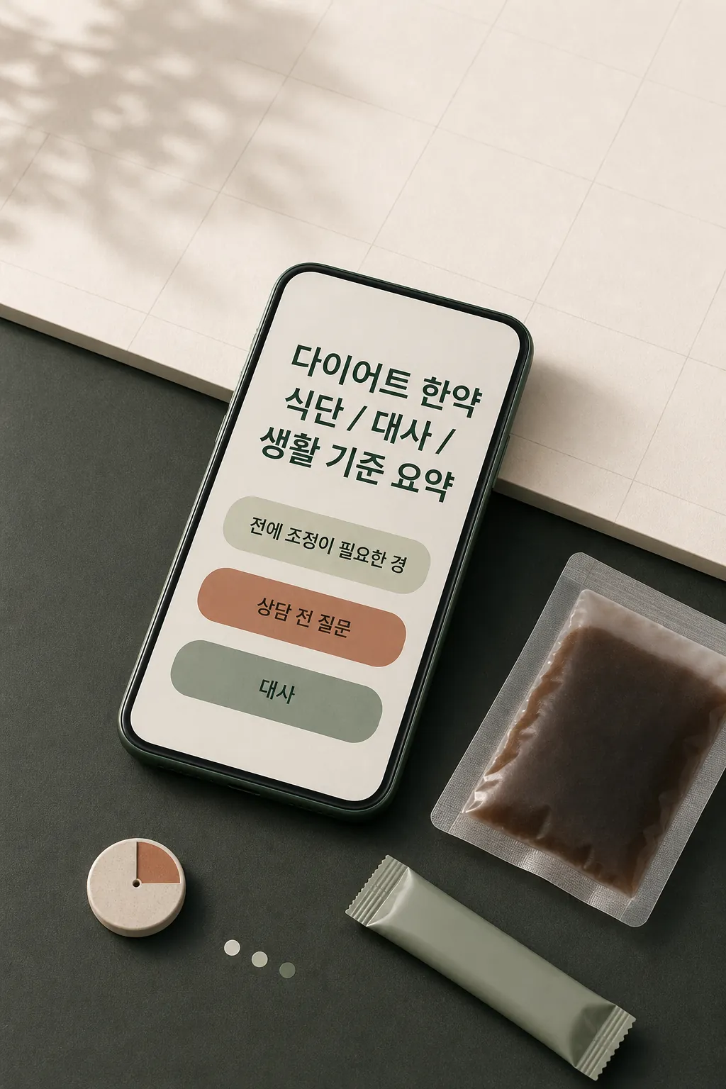 다이어트 한약 식단·대사·생활 기준 요약