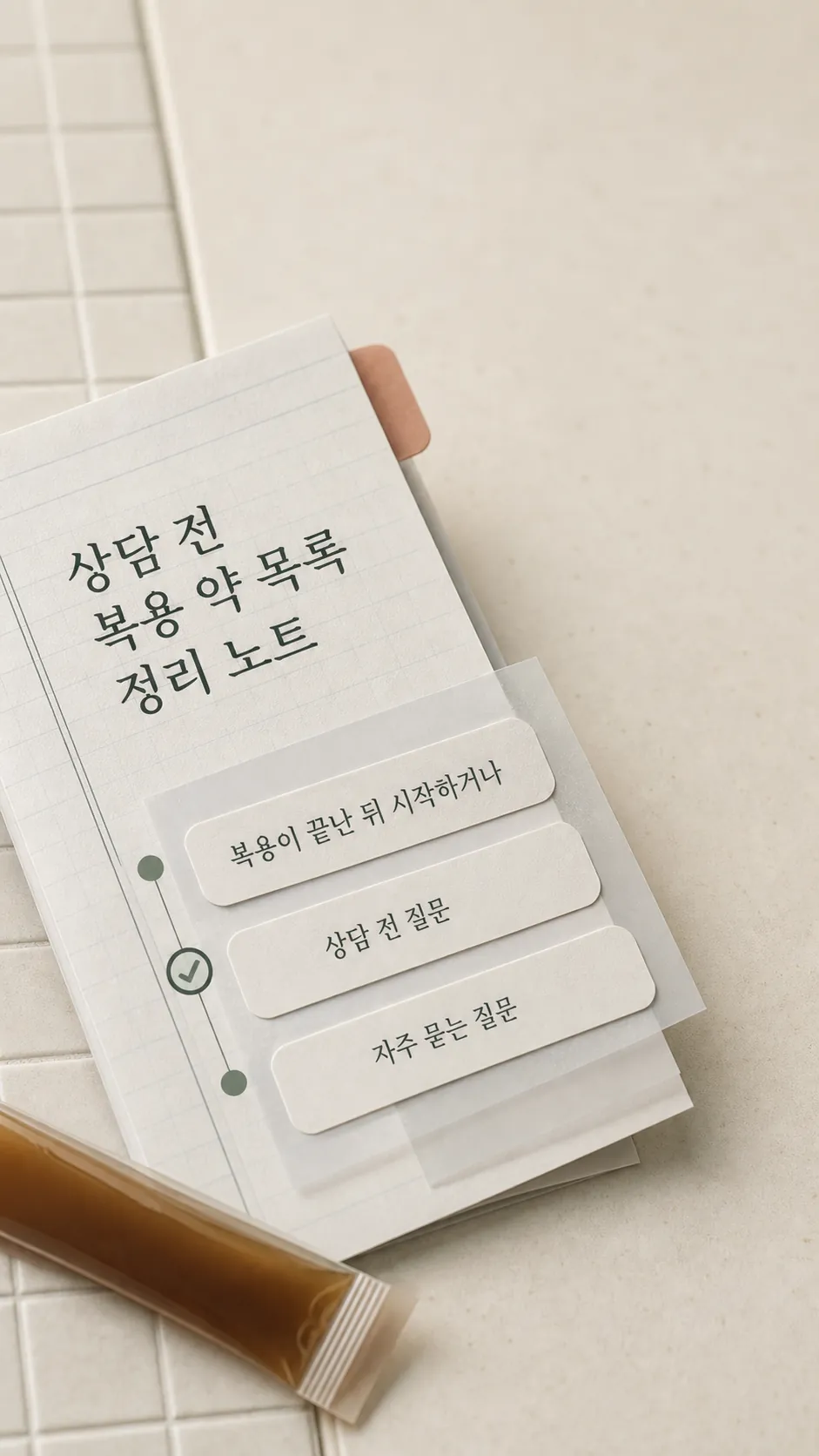 상담 전 복용 약 목록 정리 노트
