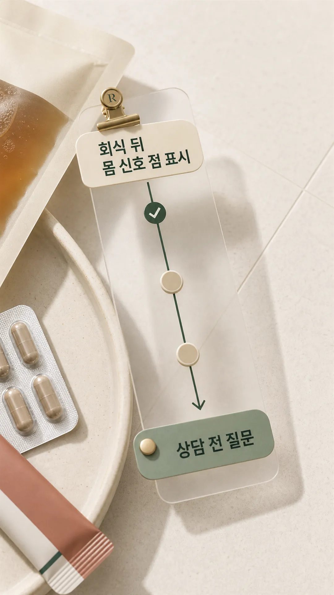 회식 뒤 몸 신호 점 표시
