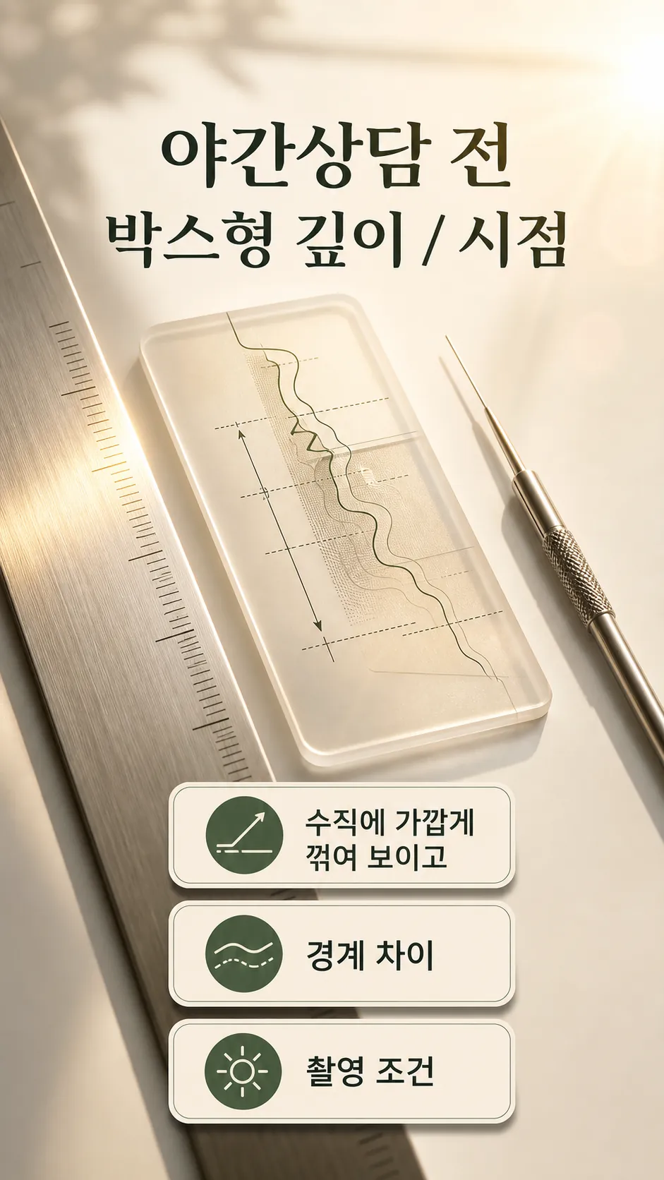 야간상담 전 박스형 깊이·시점·회복 기준 3라벨 요약