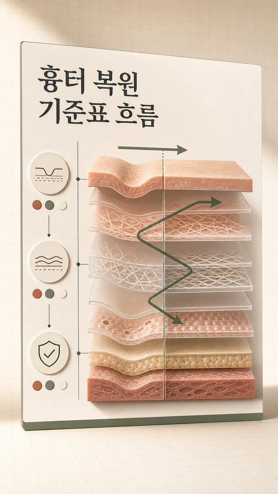 흉터 복원 기준표 흐름